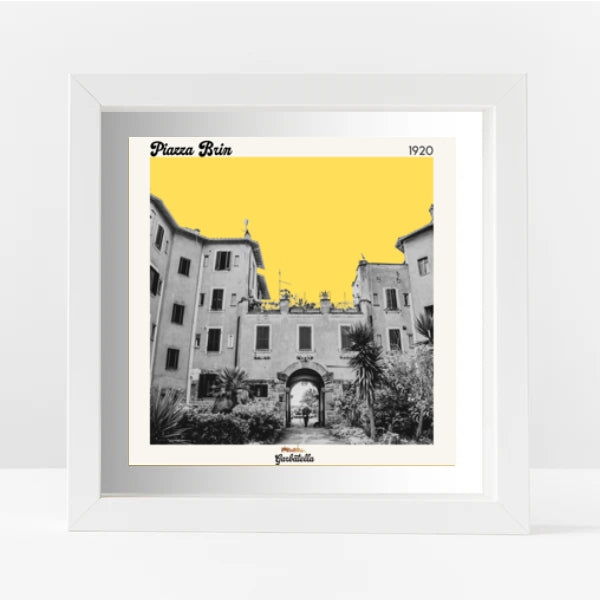 Stampa Piazza Brin colorata