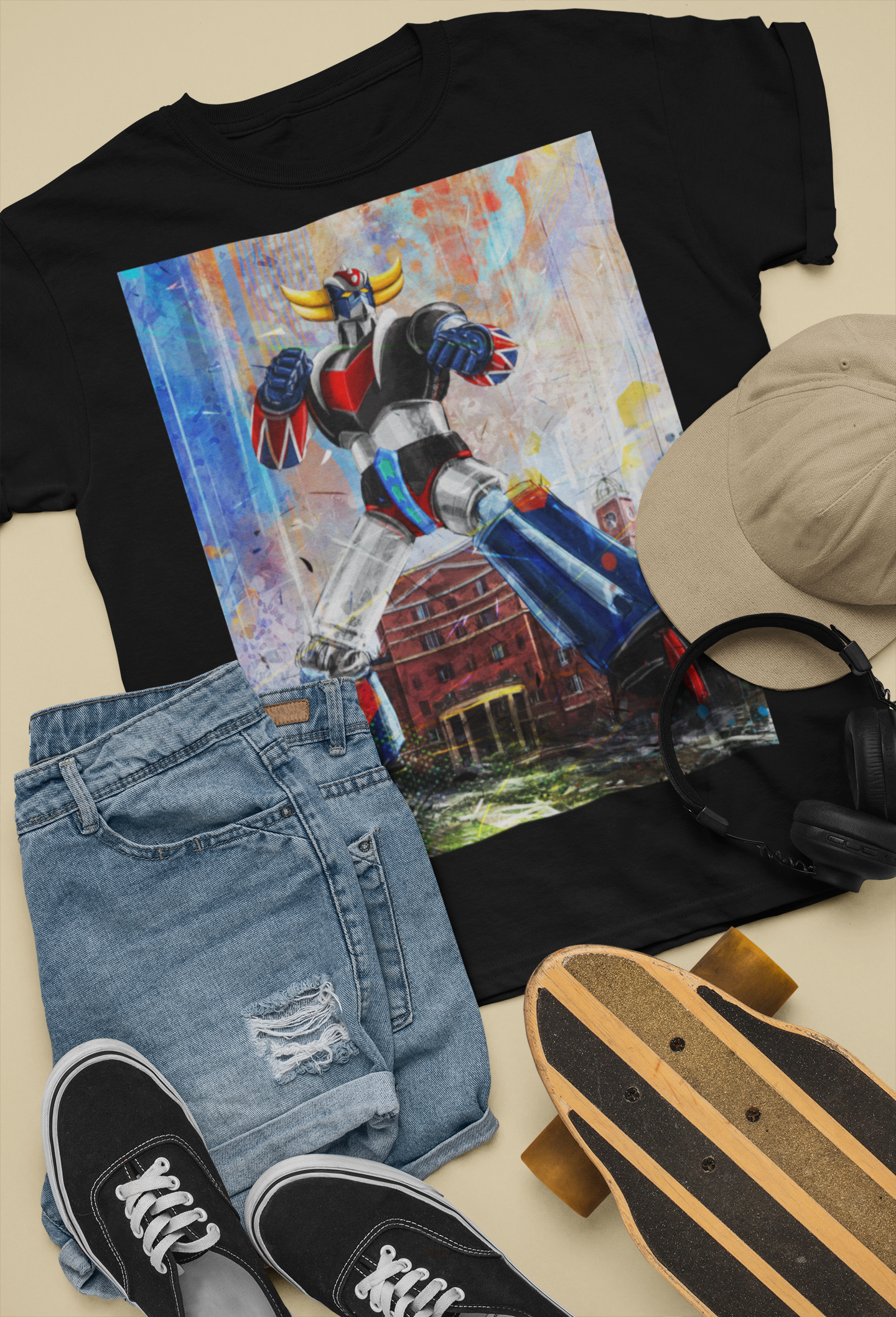 T-shirt Goldrake Albergo Rosso