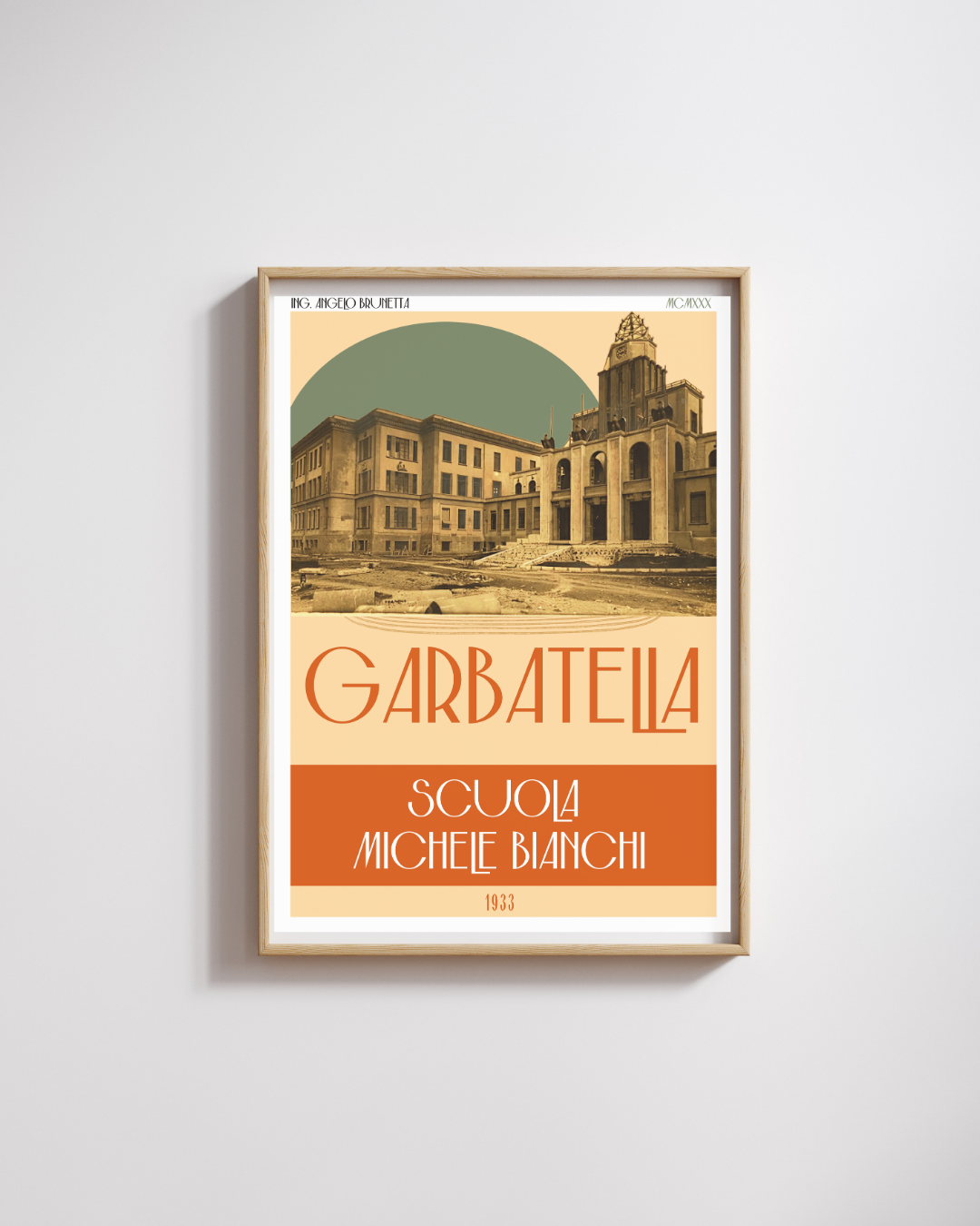 Poster Garbatella Scuola Michele Bianchi (ora Cesare Battisti)