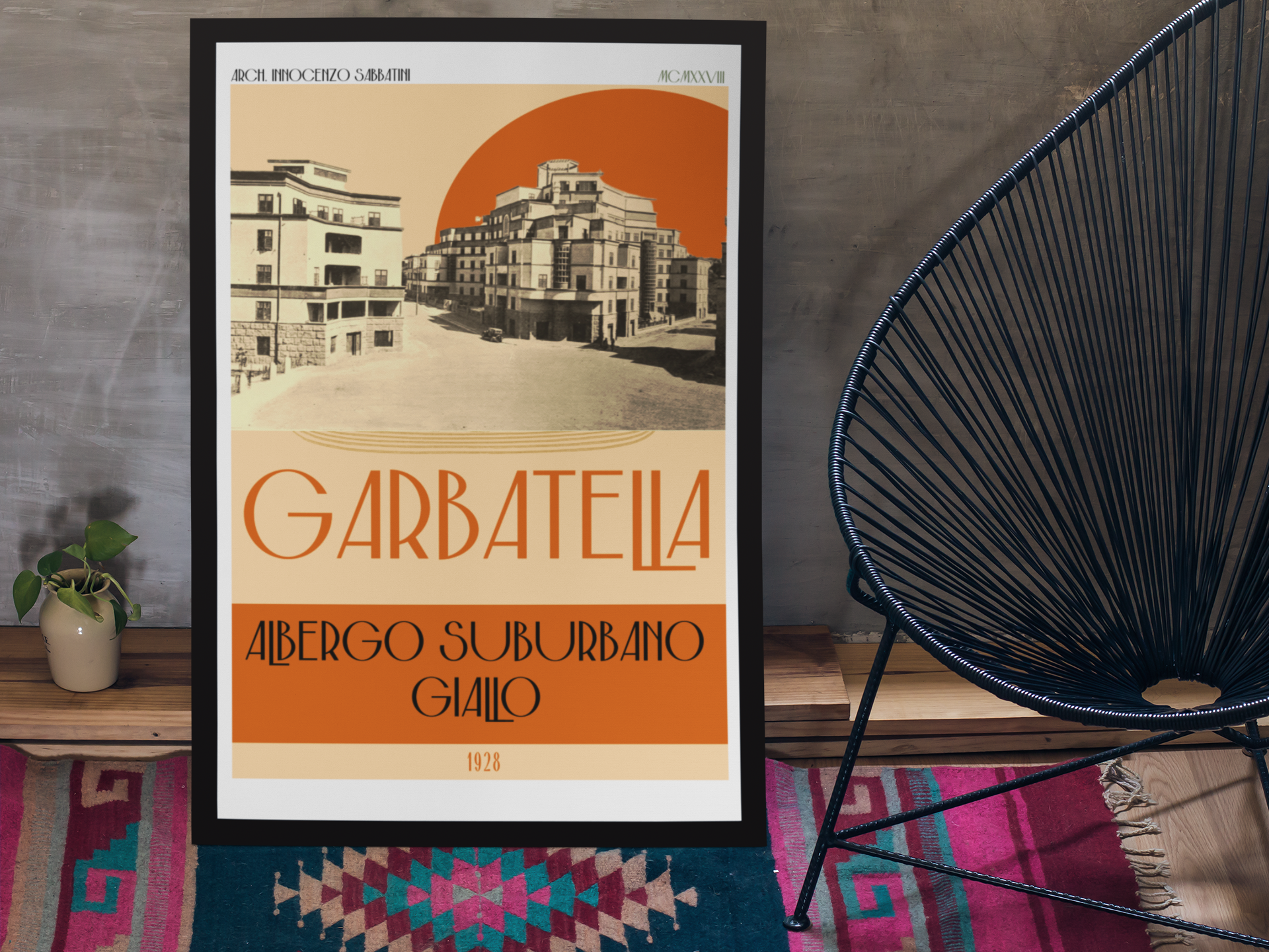 Poster Albergo Suburbano Giallo